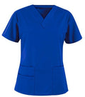 Microfiber Stretch Bravo Top v neck 3 with 1 pencil pocket bravo half sleeve unisex