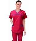 Poplin A_ set horizontal crossover 4 pocket set half sleeve