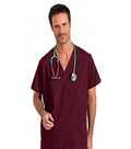 Poplin Scrub set 7 pocket v neck unisex half sleeve (1 pocket top 6 pocket pant 2 side pockets, 2 cargo pockets, 1 cell phone pocket in right cargo pocket, and 1 back pocket)