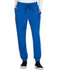 Women Jogger Scrub Pant 5 Pockets (2 Side Pockets, 2 Back Pockets, 1 Cargo Pockets) with Both Elastic Waistband And Drawstring