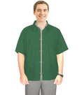 Poplin Unisex Barber Jacket with Collar and Snap Buttons - 3 Pockets, Half Sleeves